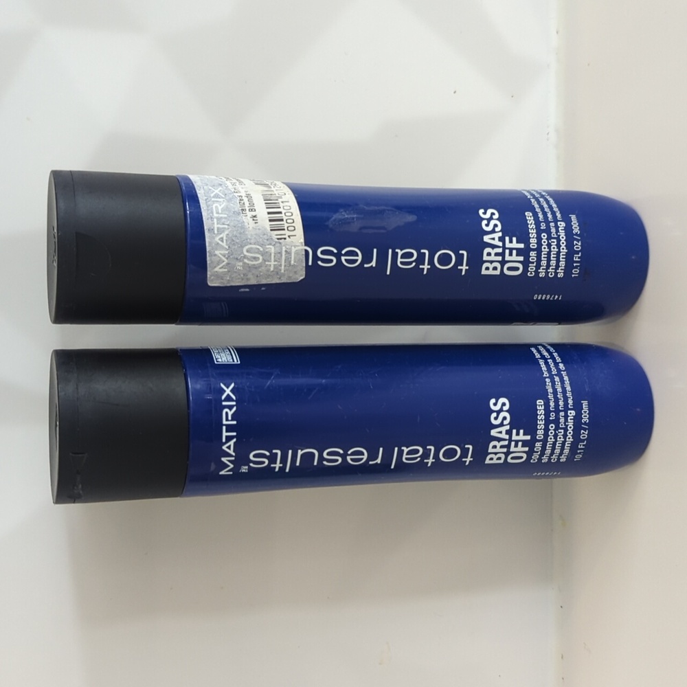 Bundle of 2 - Matrix Brass Off Shampoo to Neutralize Brassy Tones - New